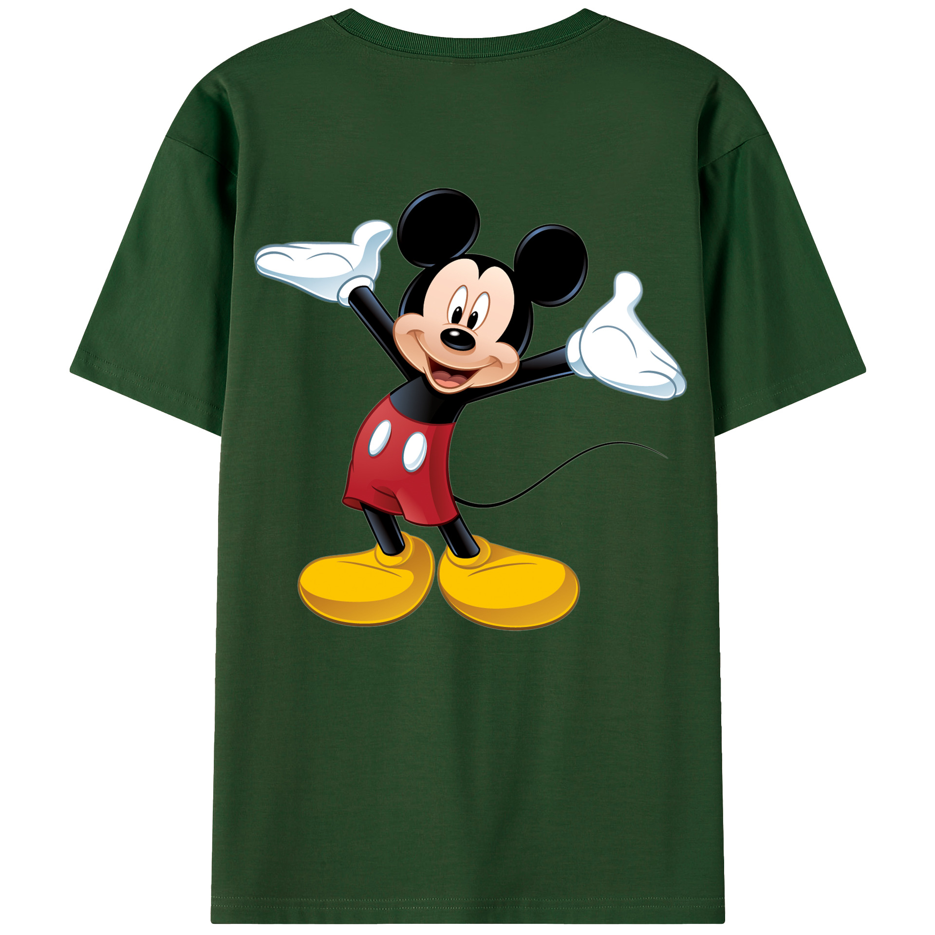 （画像用） ミッキーマウス Mickey Mouse 綿100％半袖Tシャツ（背面プリント）